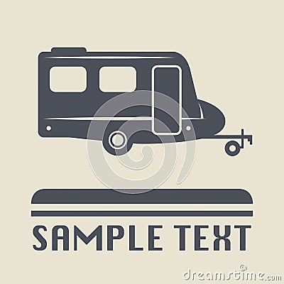 Camper icon or sign Vector Illustration