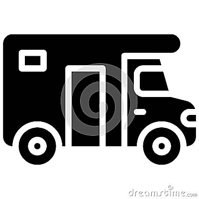 Campervan icon, transportation related vector Vector Illustration