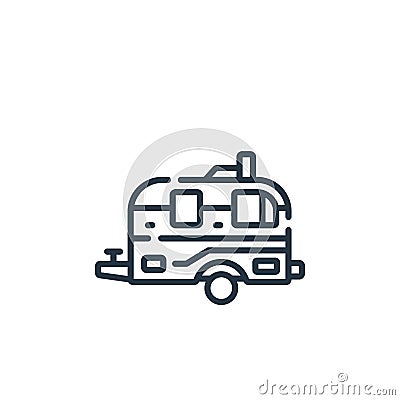 campervan vector icon. campervan editable stroke. campervan linear symbol for use on web and mobile apps, logo, print media. Thin Vector Illustration