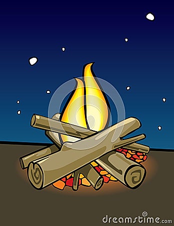 Campfire Vector Illustration