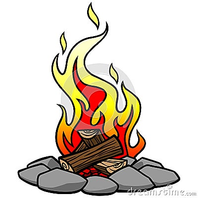 Campfire Vector Illustration