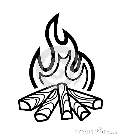 Campfire icon Vector Illustration