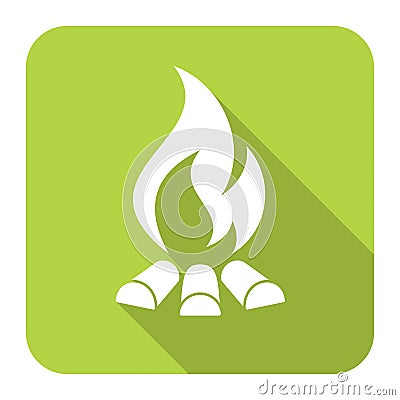 Campfire silhouette icon Vector Illustration