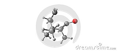 Camphor molecular structure isolated on white background Cartoon Illustration