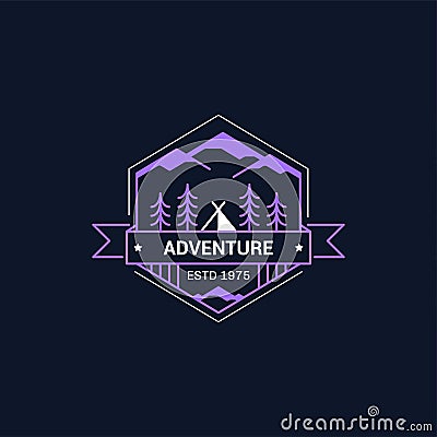 Camp logo design Vector Illustration