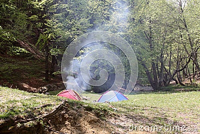 Camping Stock Photo