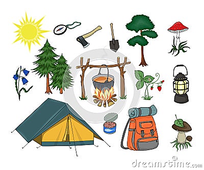 Camping Vector Illustration