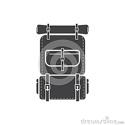 Camping Backpack Vector Icon Vector Illustration