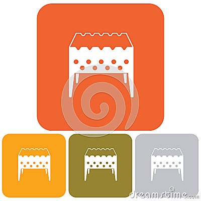 Camping brazier icon Vector Illustration