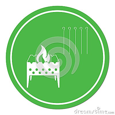 Camping brazier icon Vector Illustration