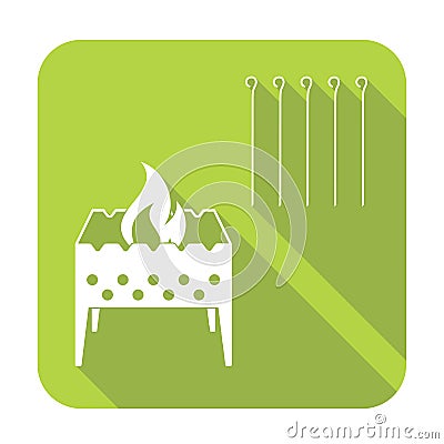 Camping brazier icon Vector Illustration