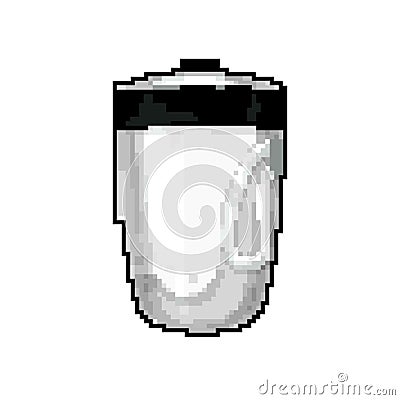 camping camp cup game pixel art vector illustration Vector Illustration