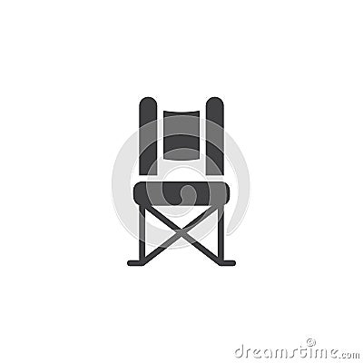 Camping chair vector icon Vector Illustration