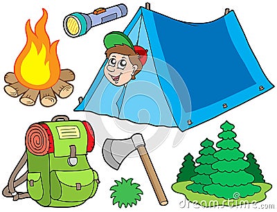 Camping collection Vector Illustration