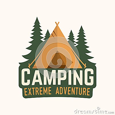 Camping extreme adventure . Vector illustration. Vector Illustration