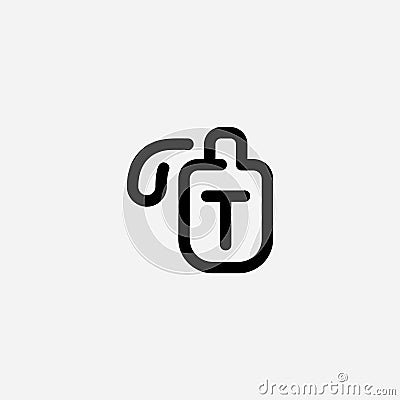 Camping flask vector icon sign symbol Vector Illustration