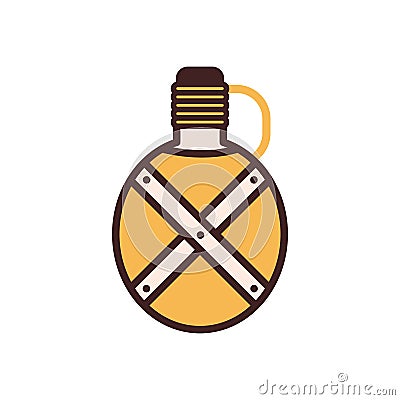 Camping Flask Line Icon Vector Illustration