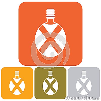 Camping flask vector icon Vector Illustration