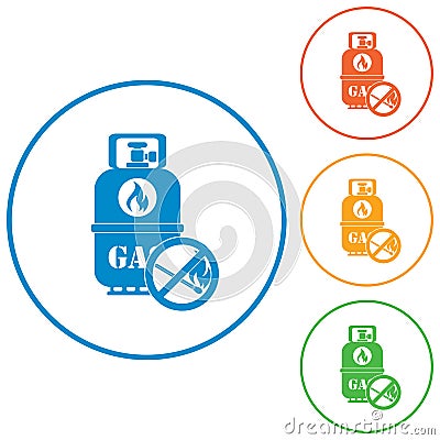 Camping gas bottle icon Vector Illustration