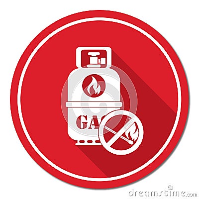 Camping gas bottle icon Vector Illustration