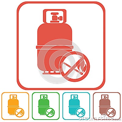 Camping gas bottle icon Vector Illustration