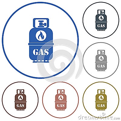 Camping gas bottle icon Vector Illustration
