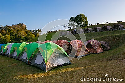 Camping grounds Doi Samer Dow Editorial Stock Photo