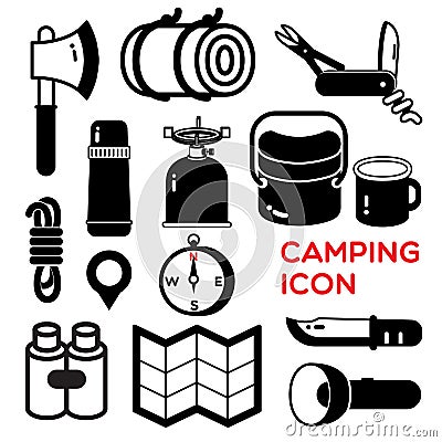 CAMPING ICON Vector Illustration