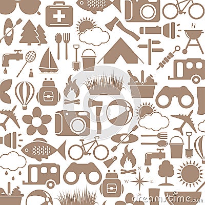 Camping icons Vector Illustration