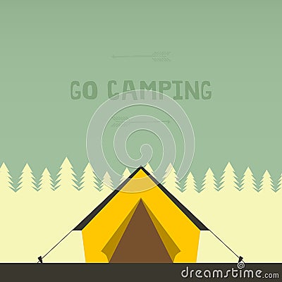 Camping Illustration Vector Illustration