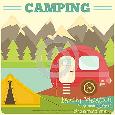 Camping Vector Illustration