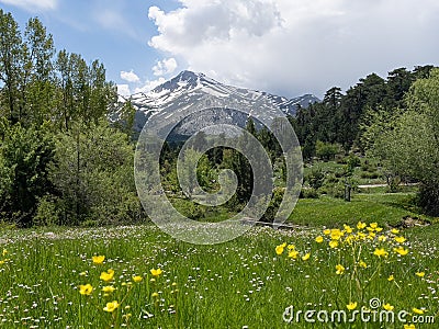 Camping, promenade and mountaineering activities region with its magnificent view and wonderful nature from the most beautiful Stock Photo