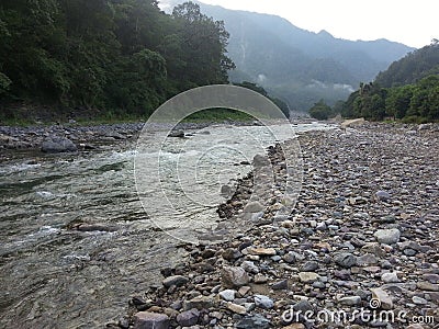 Camping at Rishikesh Stock Photo