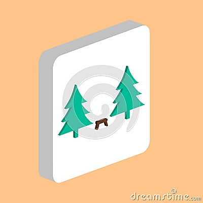 Camping Simple vector icon. Illustration symbol design template for web mobile UI element. Perfect color isometric pictogram on 3d Stock Photo
