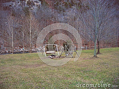 Camping Spot in Blackwater Falls Stock Photo