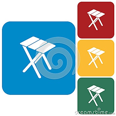 Camping stool icon Vector Illustration