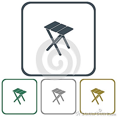 Camping stool icon Vector Illustration