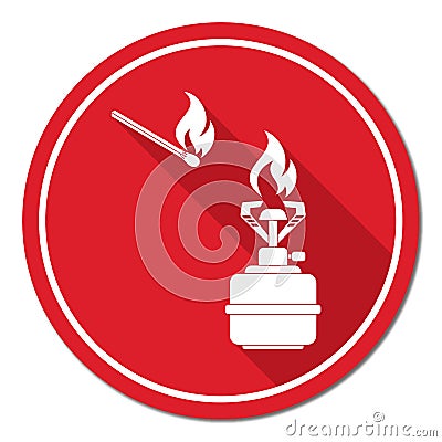 Camping stove icon vector Vector Illustration