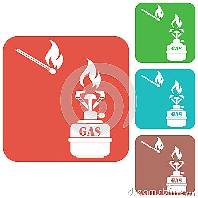 Camping stove icon vector Vector Illustration