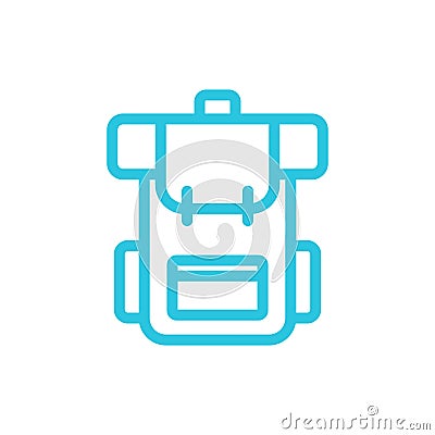Camping survival backpack icon Vector Illustration