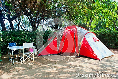 Camping tent Stock Photo