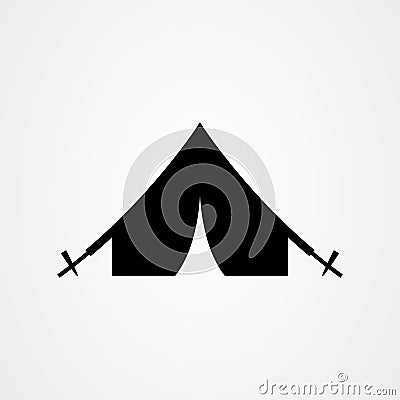 Camping tent icon vector design Vector Illustration