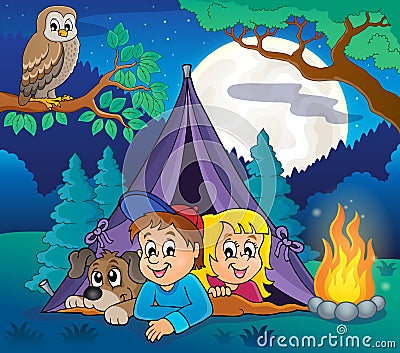 Camping theme image 5 Vector Illustration