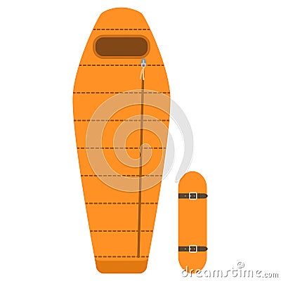 Camping tourist sleeping bag Vector Illustration