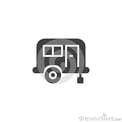 Camping trailer icon vector Vector Illustration