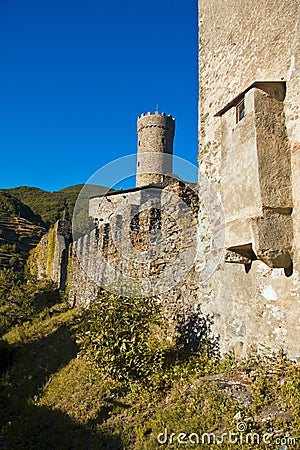 Campo Ligure's Castle Stock Photo