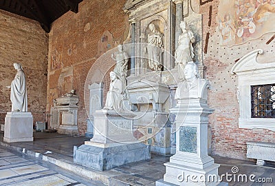 Campo Santo at the northern edge of the Pisa Cathedral Square, I Editorial Stock Photo