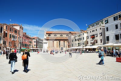 Campo Santo Stefano in Venice Editorial Stock Photo