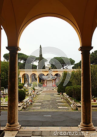 Campo Verano cemetery in Rome Editorial Stock Photo
