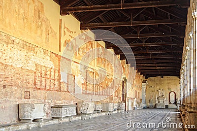 Camposanto Hallway - Pisa Stock Photo